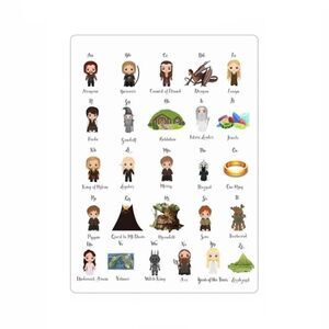 Lord of the Rings Alphabet Magnet